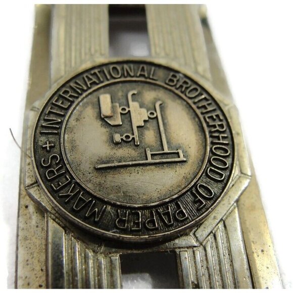 Vintage Brotherhood of Paper Makers Money Clip Bastion Bros. Rochester New York - Picture 2 of 10